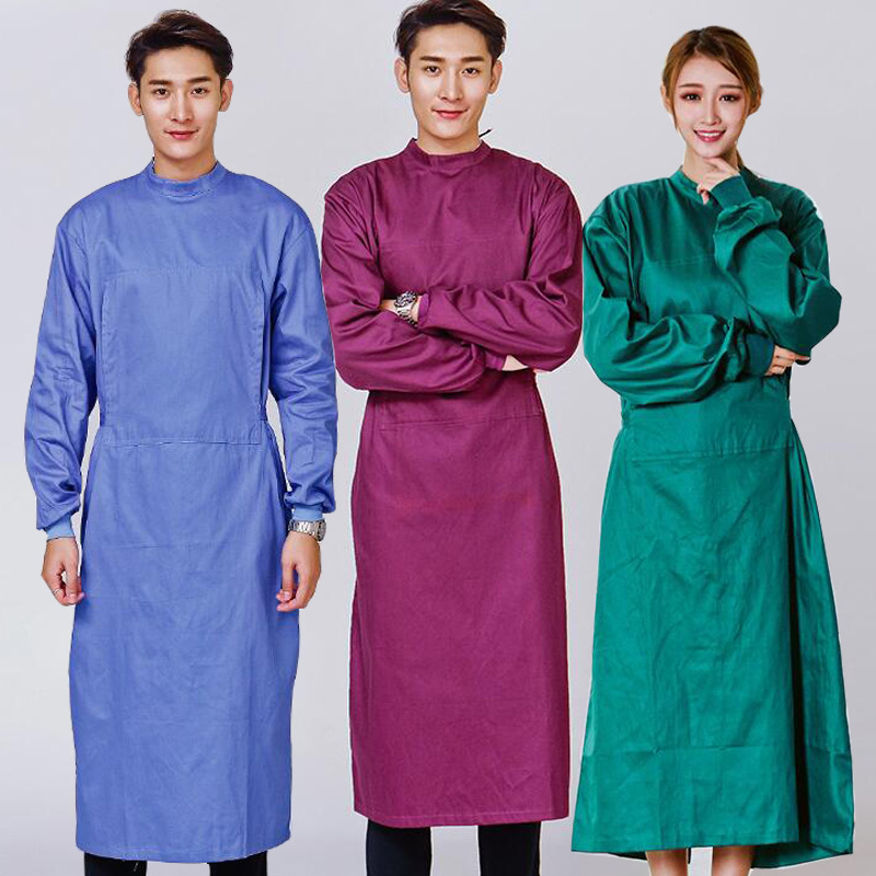手術衣 手術服 隔離衣醫院洗手衣棉耐高溫消毒外科反穿包郵工作服