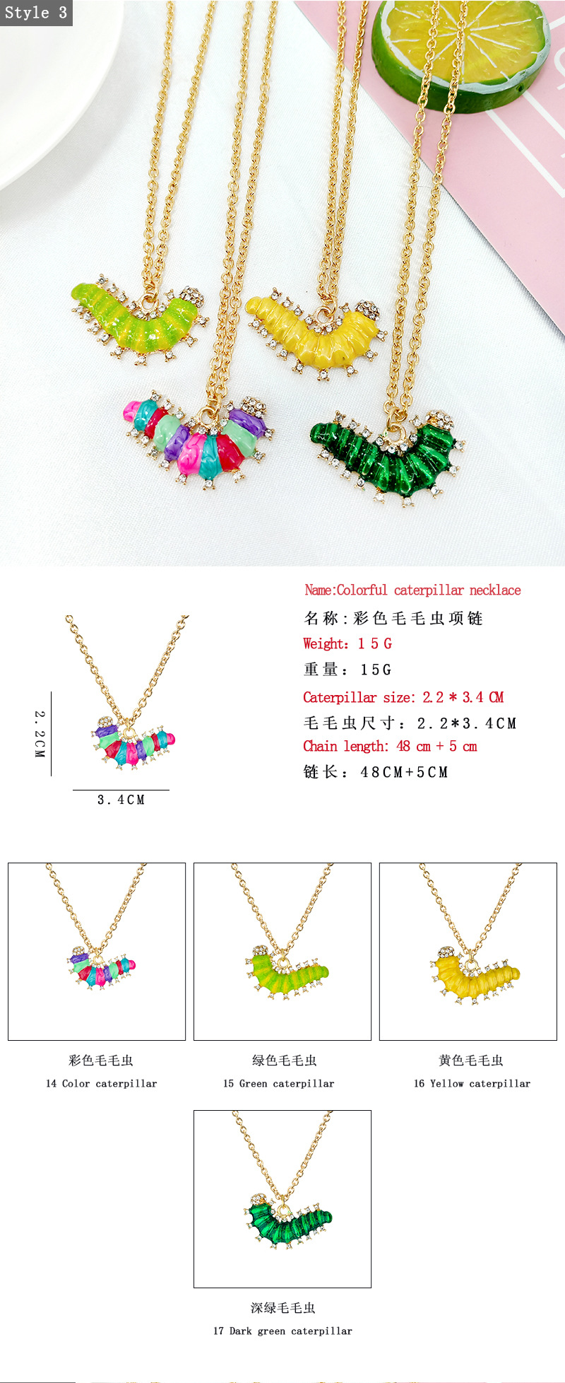 new simple animal pendant diamond alloy butterfly bee necklace