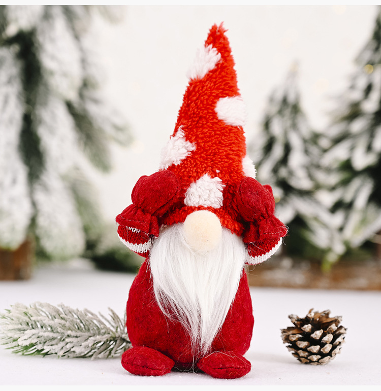 Christmas Decoration Snowflake Hat Covered Eye Doll display picture 8