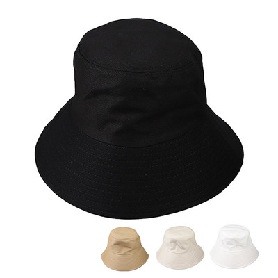 万年基础光板款经典纯色百搭渔夫帽子春夏男女日系休闲大檐盆帽潮|ms