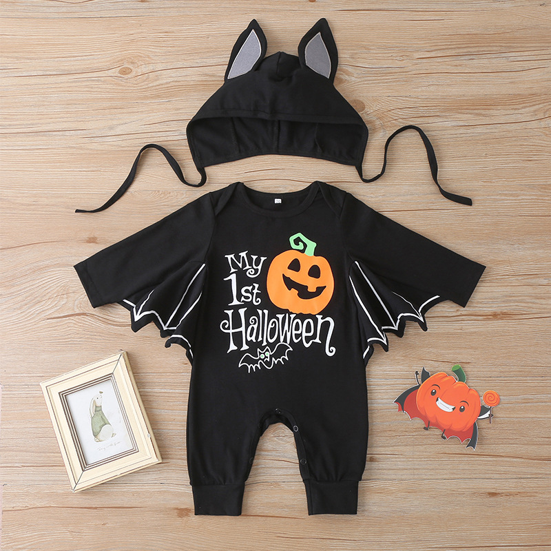 Halloween Mode Brief Baumwollmischung Baby Strampler display picture 1