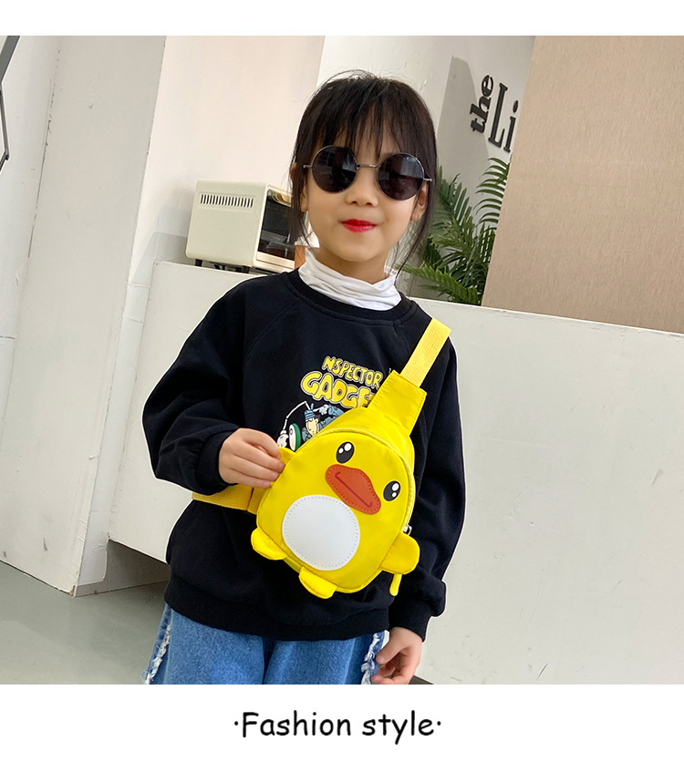 Cartoon Canvas Bag Cute Duck Child Chest Bag Small Satchel display picture 36