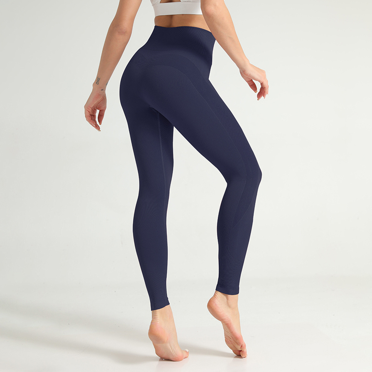 high-waist stretch tight-fitting seamless quick-drying hip-lifting sports pants NSLX14713