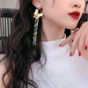 Fashionable three dimensional silver needle, long earrings, necklace, silver 925 sample, Korean style, french style