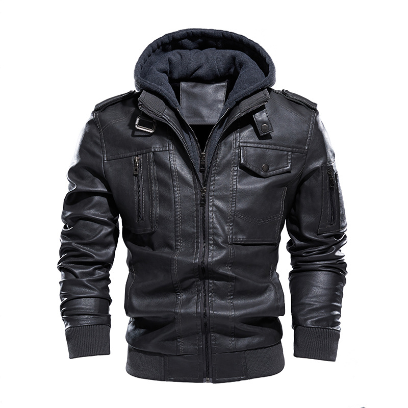 Men's Clothing washed leather jacket leather jacket_voghion.com