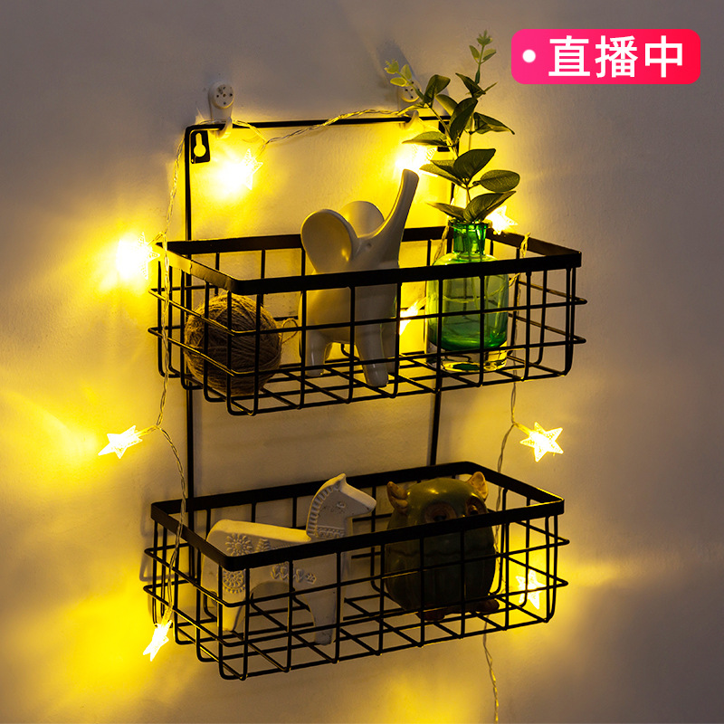 Estante de almacenamiento de pared directo de fábrica inodoro perforador libre montado en la pared estante de almacenamiento de hierro