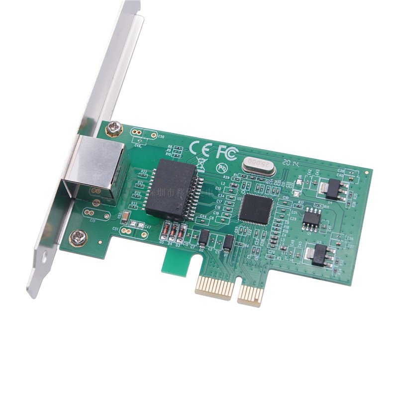 PCIE 1X台式机电脑网卡接口扩展卡 PCI-E千兆网卡1000M有线免驱-阿里巴巴