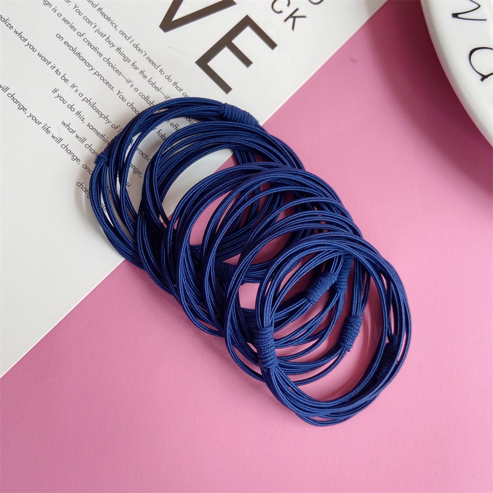 Korean Fashion New Three-in-one Bottoming Hair Ring Hair Rope Wind Simple High Elasticity Tie Hair Rubber Band Head Rope Wholesale Nihaojewelry display picture 7