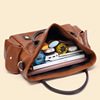 Capacious shoulder bag, polyurethane one-shoulder bag, bag strap, European style, suitable for import