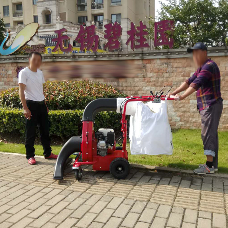 物业保洁草坪绿化带吸尘器汽油动力吸树叶机手推自走燃油式吸尘器