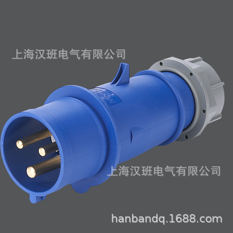 工业插头32A3孔公母对接插头工业插头插座3眼工业电箱插头