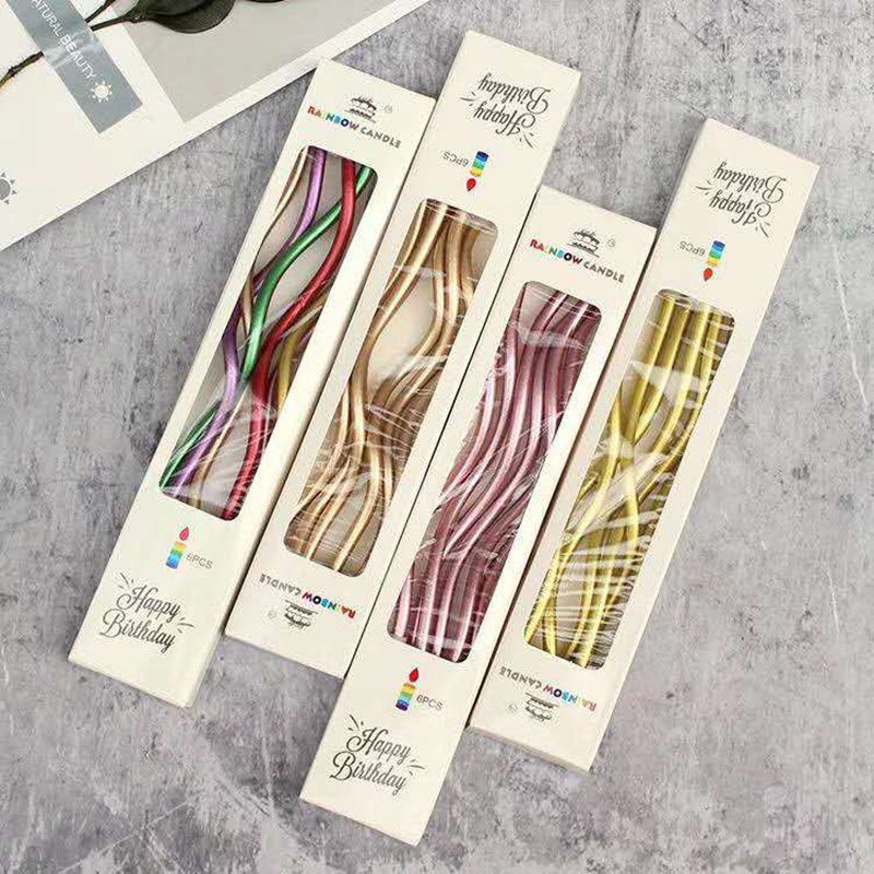 curve candle Birthday Cake candle Romanticism on decorate candle originality Bend Spiral Cake decorate