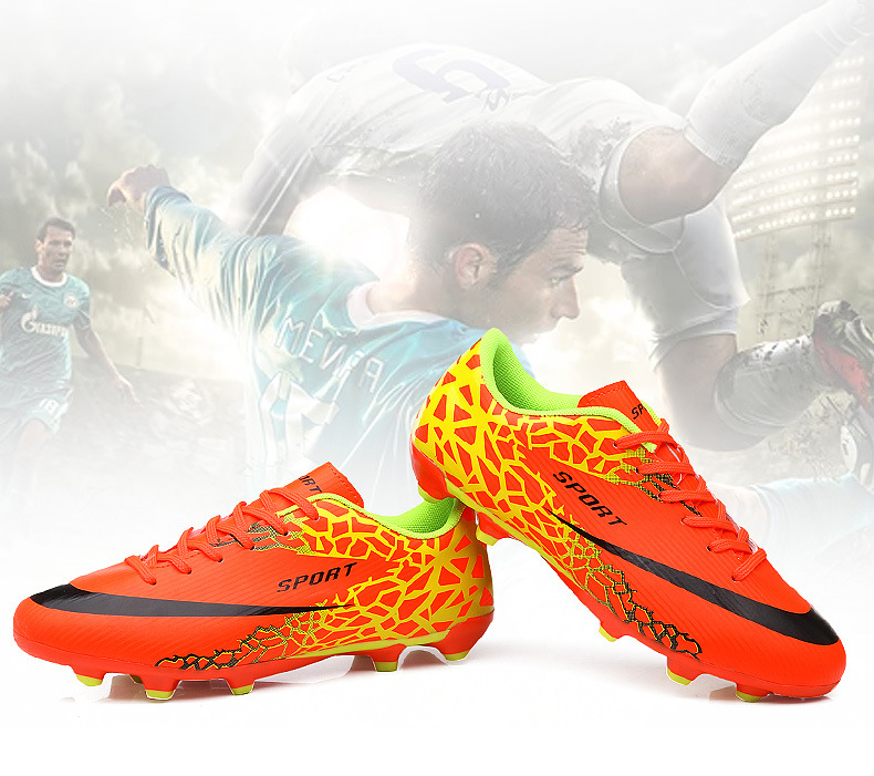 Low-Top-Fußball für Jungen und Mädchen mit gebrochenen Kunstrasen-Lederfüßen, AG-Langnägeln, Schülersporttraining_voghion.com