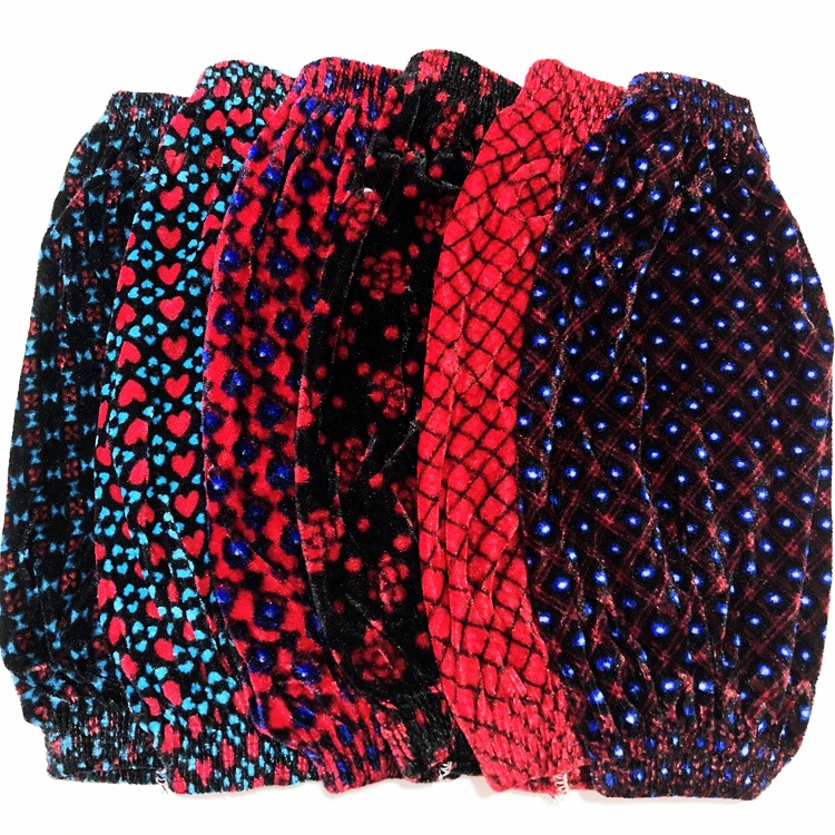 四针宽松紧金丝绒袖套成人防污保暖套袖冬季耐脏绒布劳保成人护袖