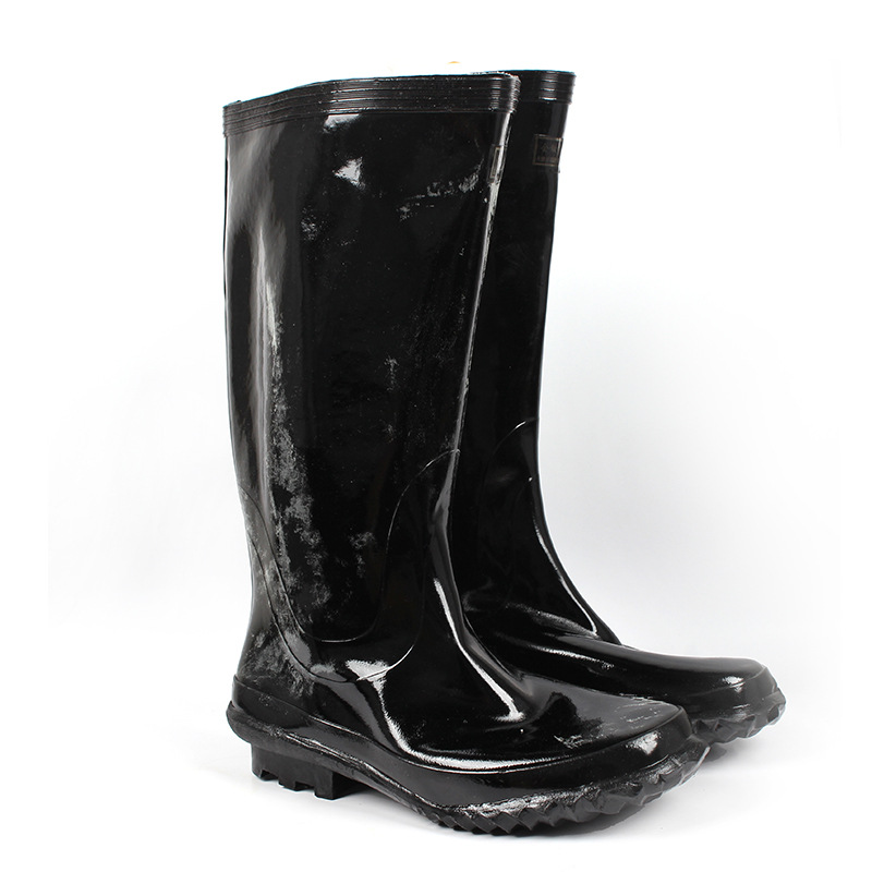 征安3511军警高筒水靴橡胶35CM高防水救援作业防护靴