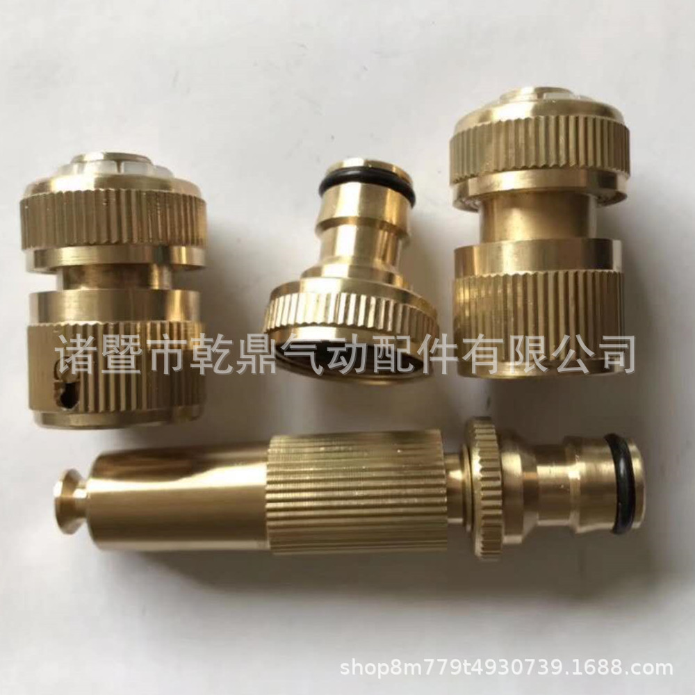 厂家直销纯铜4分通水接头铜快接批发 洗车水枪软管接头花园接头
