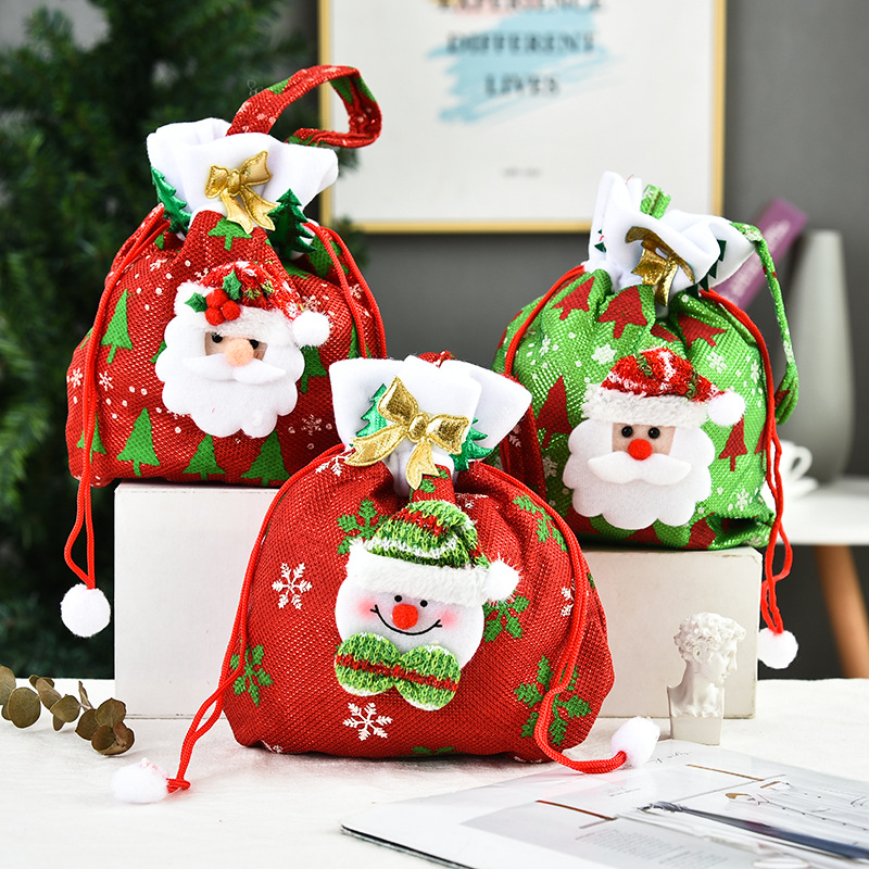 Creative Christmas Decoration Three-dimensional Doll Candy Tote Bag Wholesale Nihaojewelry display picture 5