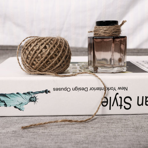 30 meters yellow thin hemp rope, decorative braided accessories rope, packaging tag bundling, daily necessities