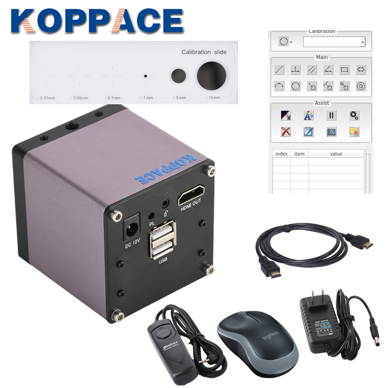 厂家批发HDMI高清测量显微镜工业相机高速60帧工业检测显微镜相机