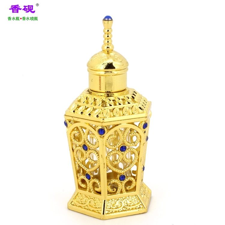 香砚10ml金色镂空六角瓶款香水瓶摆件5.jpg