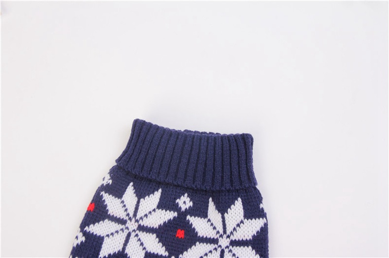 Christmas Reindeer Maple Leaf Snowflake Holiday Pet Clothes Turtleneck Knitted Sweater Dog Cat Clothing Winter Coat_voghion.com