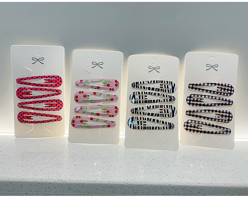 Hair Clip Hair Accessories Type Simple Style Water Droplets Metal Plating Hair Clip 1 Set