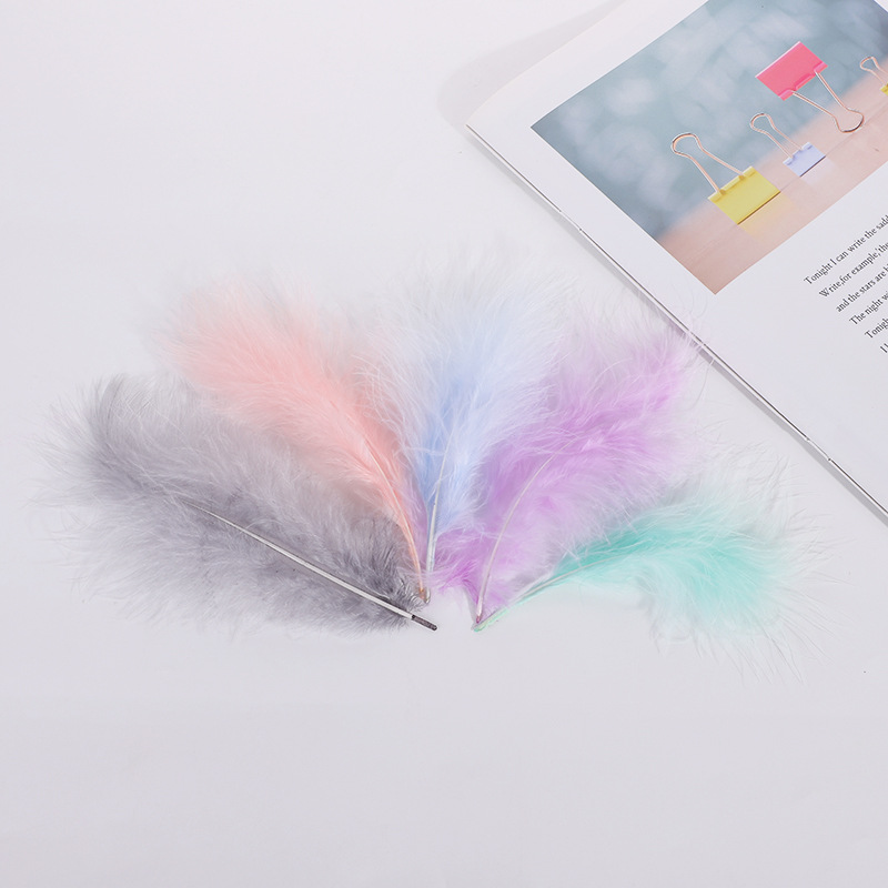 全绒羽毛 崇一供应彩色全绒羽毛捕梦网配件逗猫棒DIY装饰批发定制|ms
