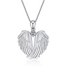 Angel wings, fashionable necklace, pendant, wish, suitable for import, new collection, European style, wholesale