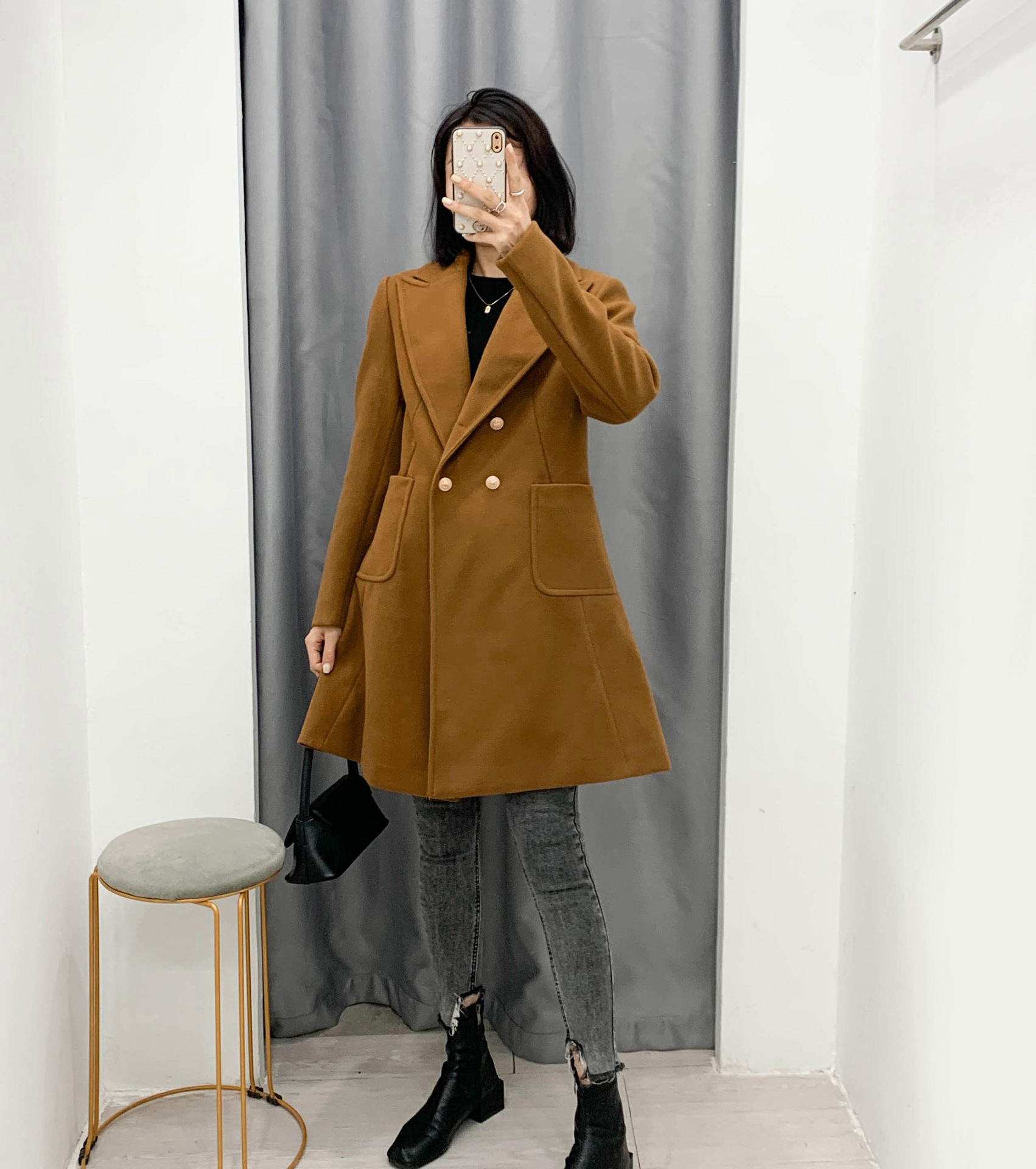 women s autumn and winter new wool double-breasted coat jacket  NSAM2286