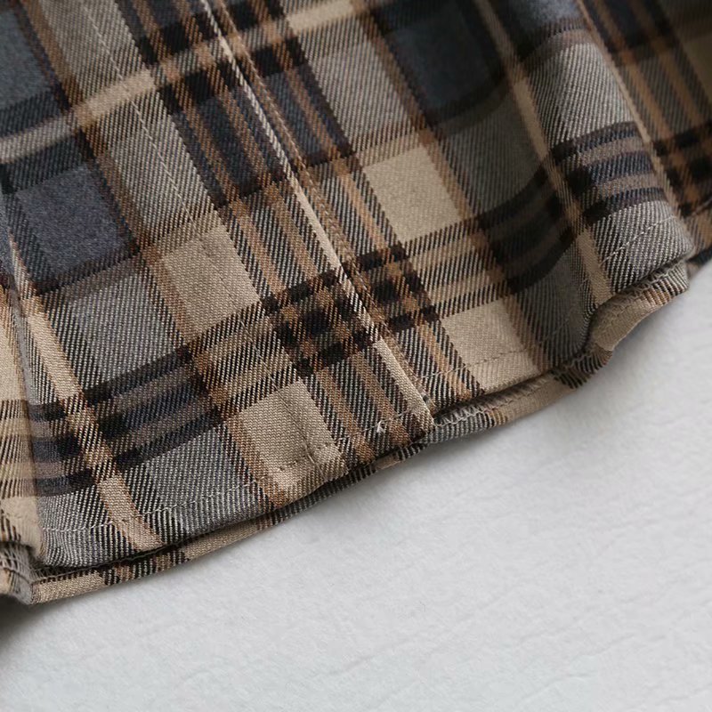 plaid loose shirt jacket NSAM11986