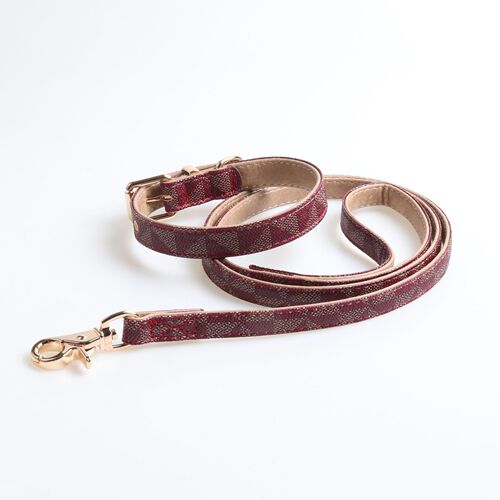 Aming Pet Collar PU Leather Dog Collar Exquisite and Fashionable, Complete Size Range, Factory Direct Sale