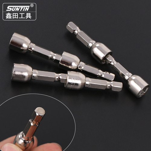 SUNTIN 8X42MM Pneumatic Screwdriver with External and Internal Hexagnetic Magnetic Chuck