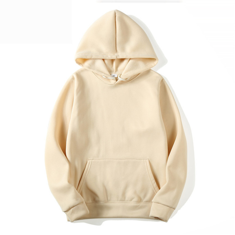 Foreign trade wholesale men's and women's solid color hooded sweater men's and women's blank pullover sweater