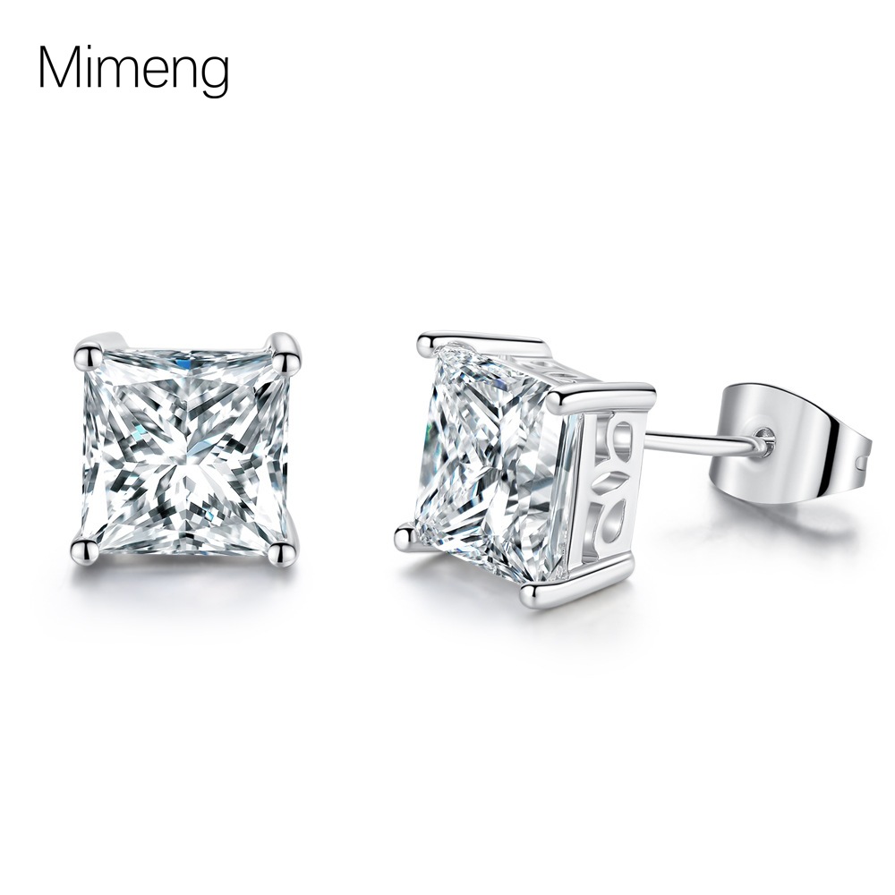 fashionable earrings with zircon