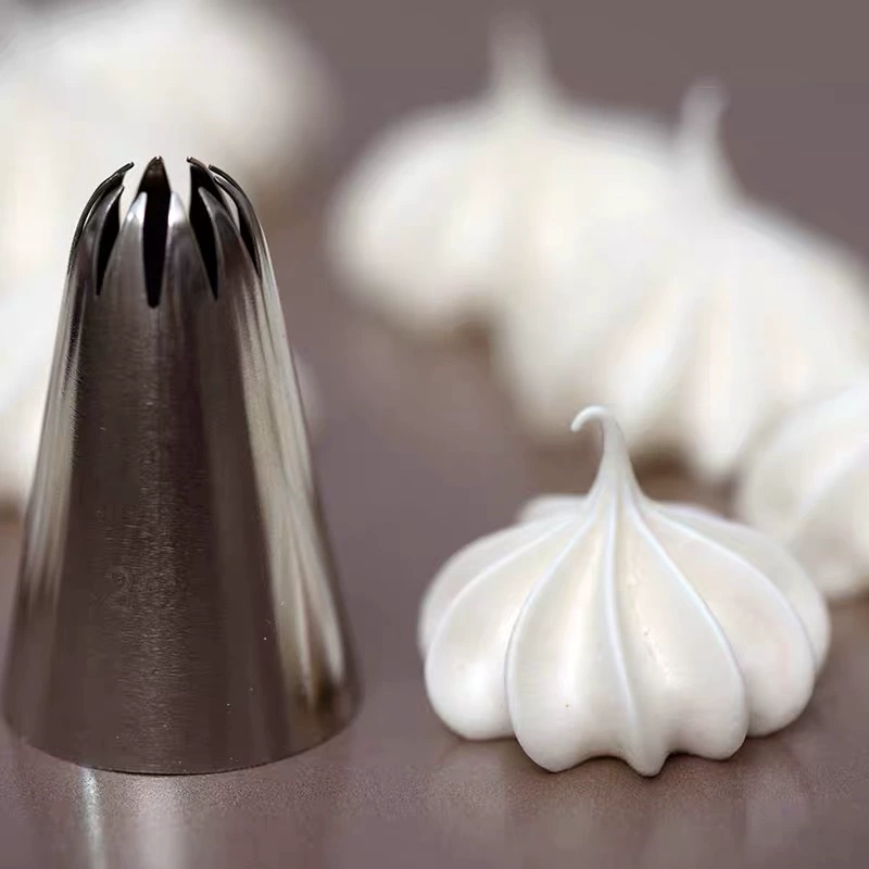 Cake Decorating Piping Nozzles Set, 304 Stainless Steel, Medium Rose Tips (Multiple Patterns)