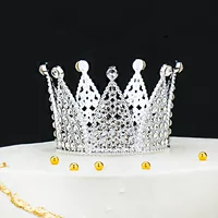 Семь серебряных кусочков легкой короны детские головные уборы свадебные украшения свадебные украшения для волос свадебные украшения свадебный торт выпечка украшения