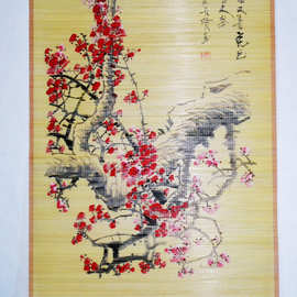 厂家竹帘画竹丝画竹编画手工画工艺画礼盒送礼收藏 人物写意 热卖
