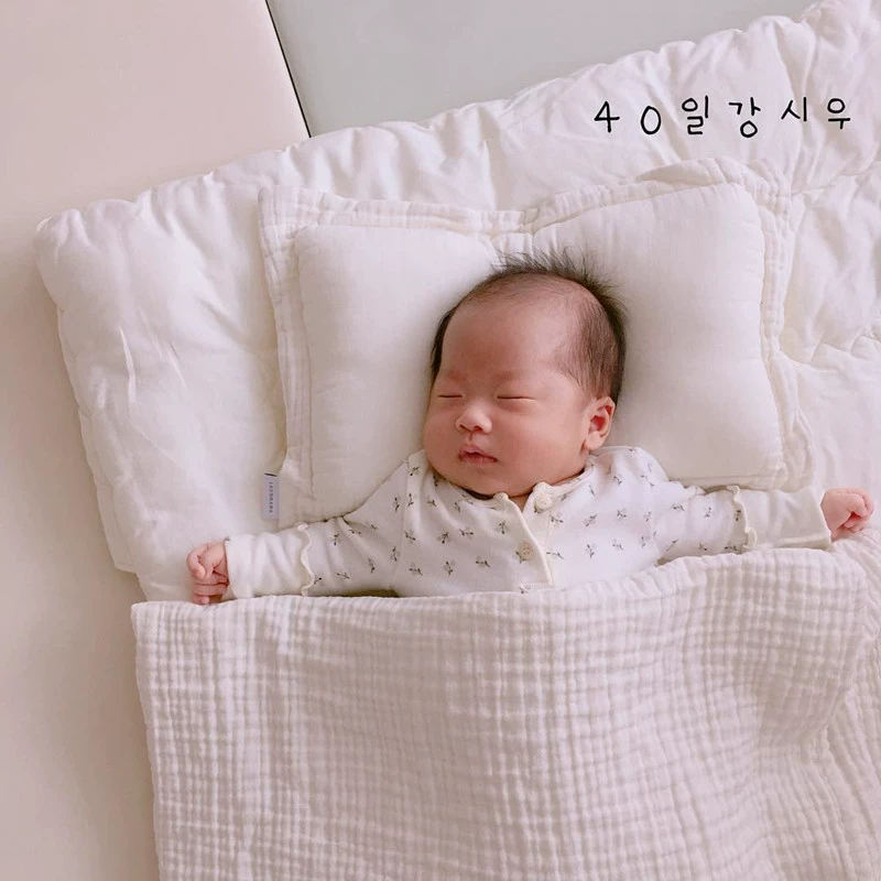 Детская Подушка трансграничная INS Nordic Newborn Baby Хлопковая марлевая в форме головы, подушка моющаяся детская подушка