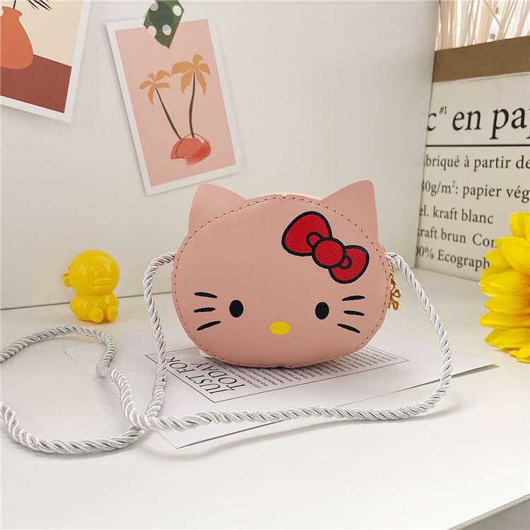 Kid's Small Pu Leather Cartoon Cute Cylindrical Zipper Crossbody Bag display picture 5