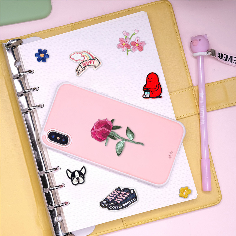 可爱狗狗刺绣布贴卡通布贴GRS认证diy手账iPad衣服包包装饰补丁贴