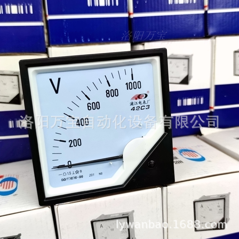 机械指针直流电压表头42C3 1000V尺寸120*120mm中频炉配件