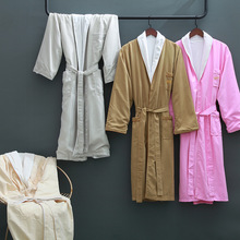 五星级酒店浴袍双层男女居家服秋冬季浴衣四季吸水加厚睡衣批发