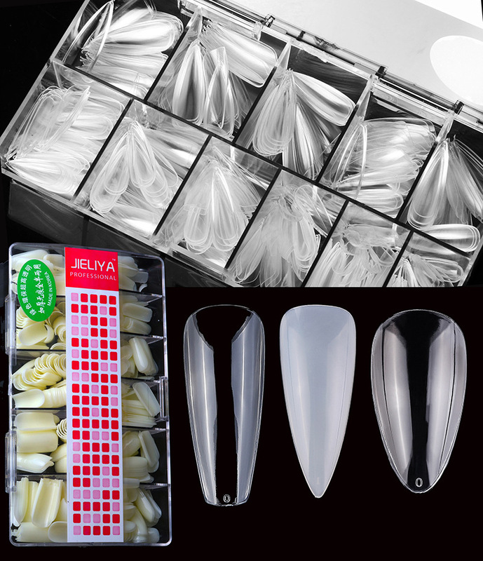 Factory Direct supply nail seamless nail piece full and half dual-use Oval water drop French ballet Internet celebrity nail piece