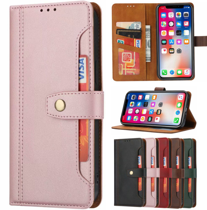 Suitable for Iphone12 Mini 11 Pro Max Xr XS 876 S30 S20 Retro Card Holder Leather Case Suitable for Iphone12 Mini 11 Pro Max Xr XS 876 S30 S20 Retro Card Holder Leather Case
