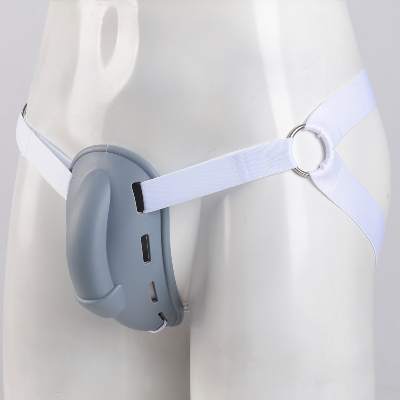One-piece delivery foreign trade Men's Cup underwear double thong silicone protective gear show sexy stage performance European and American fashion