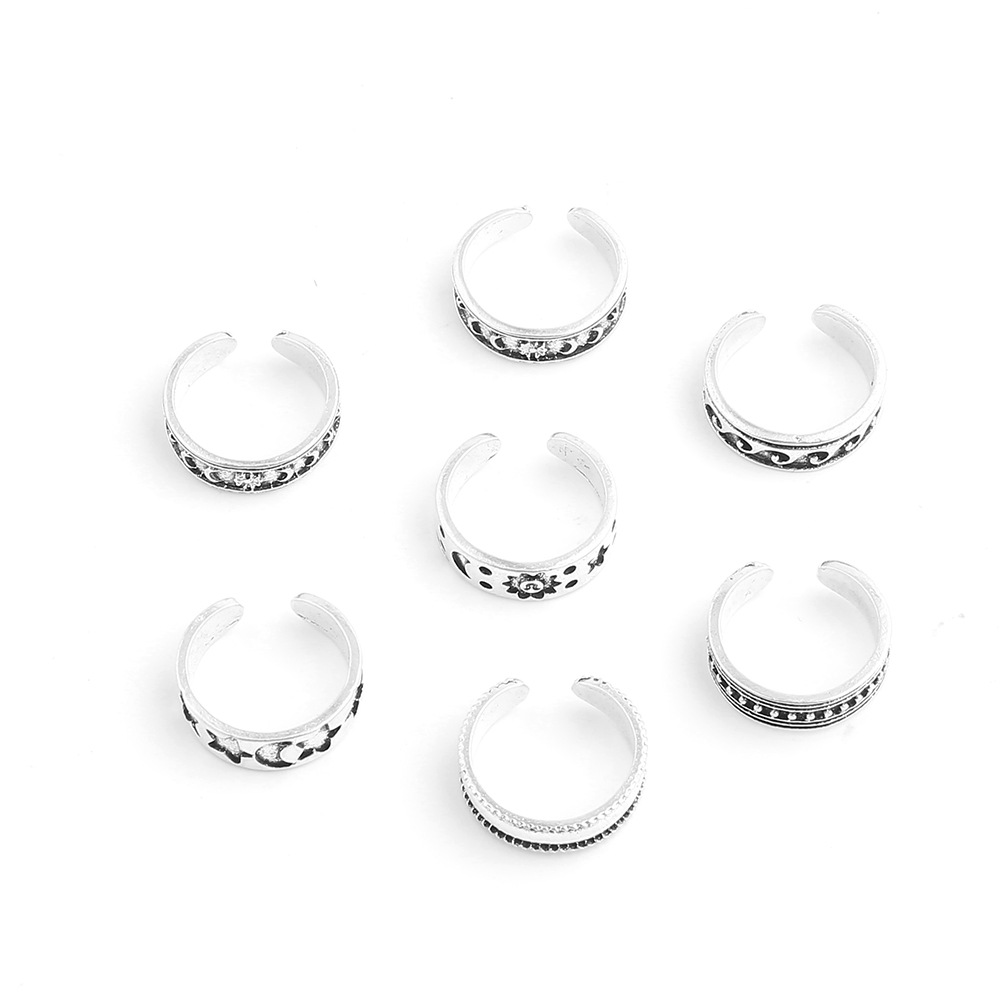summer fashion open alloy foot ring 7piece setpicture4