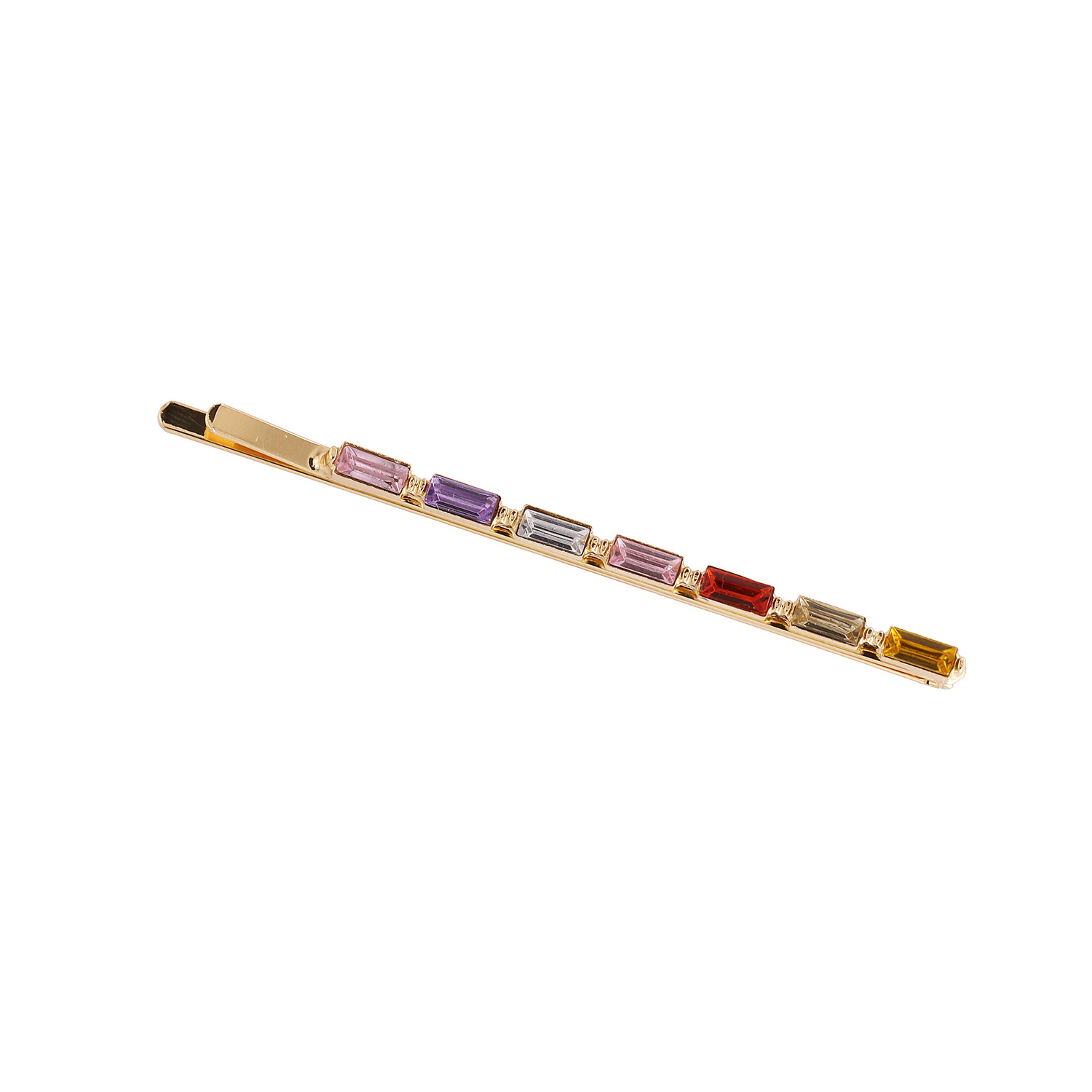 New Fashion Alloy Diamond-set Color Geometric Color Diamond Cheap Hairpin Wholesale display picture 6