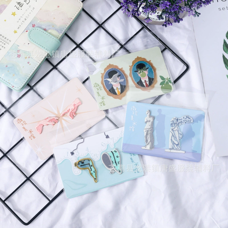 Mijing оригинальные вышитые тканевые наклейки Micro Art Museum нашивка для одежды наклейки сумка для хранения декоративные наклейки девушки милые тканевые наклейки