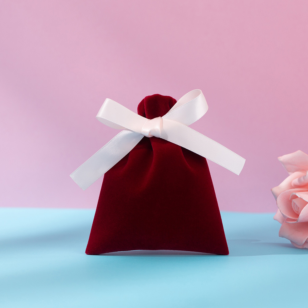 Bolsitas de terciopelo con cordón para joyas o regalos, personalizables con LOGO, ideales para empaques y obsequios
