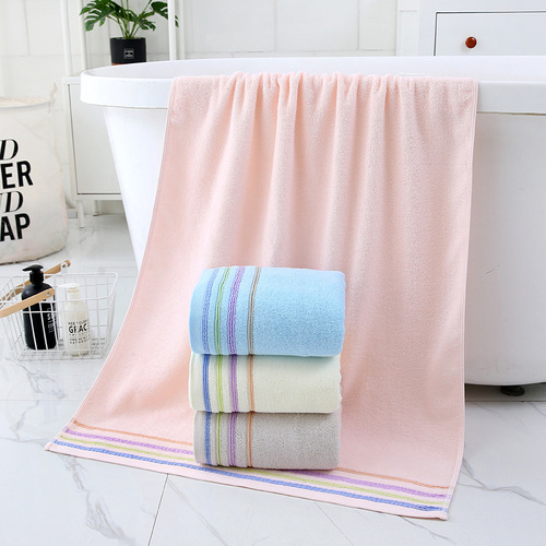 All pure cotton 32-strand large bath towel 70*140cm home daily gift absorbent bath towel embroidered logo manufacturer wholesale